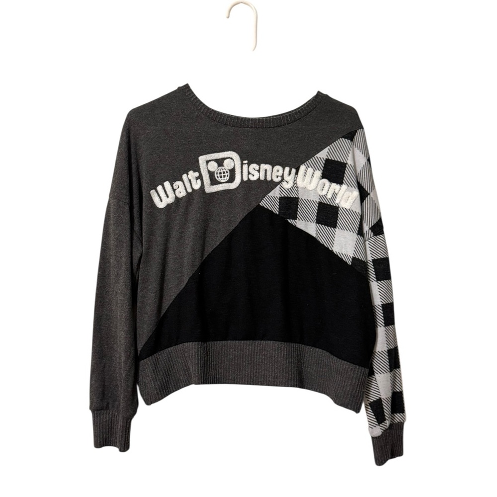 Disney Parks Women's Black & Gray Graphic Crewneck Sweater -large